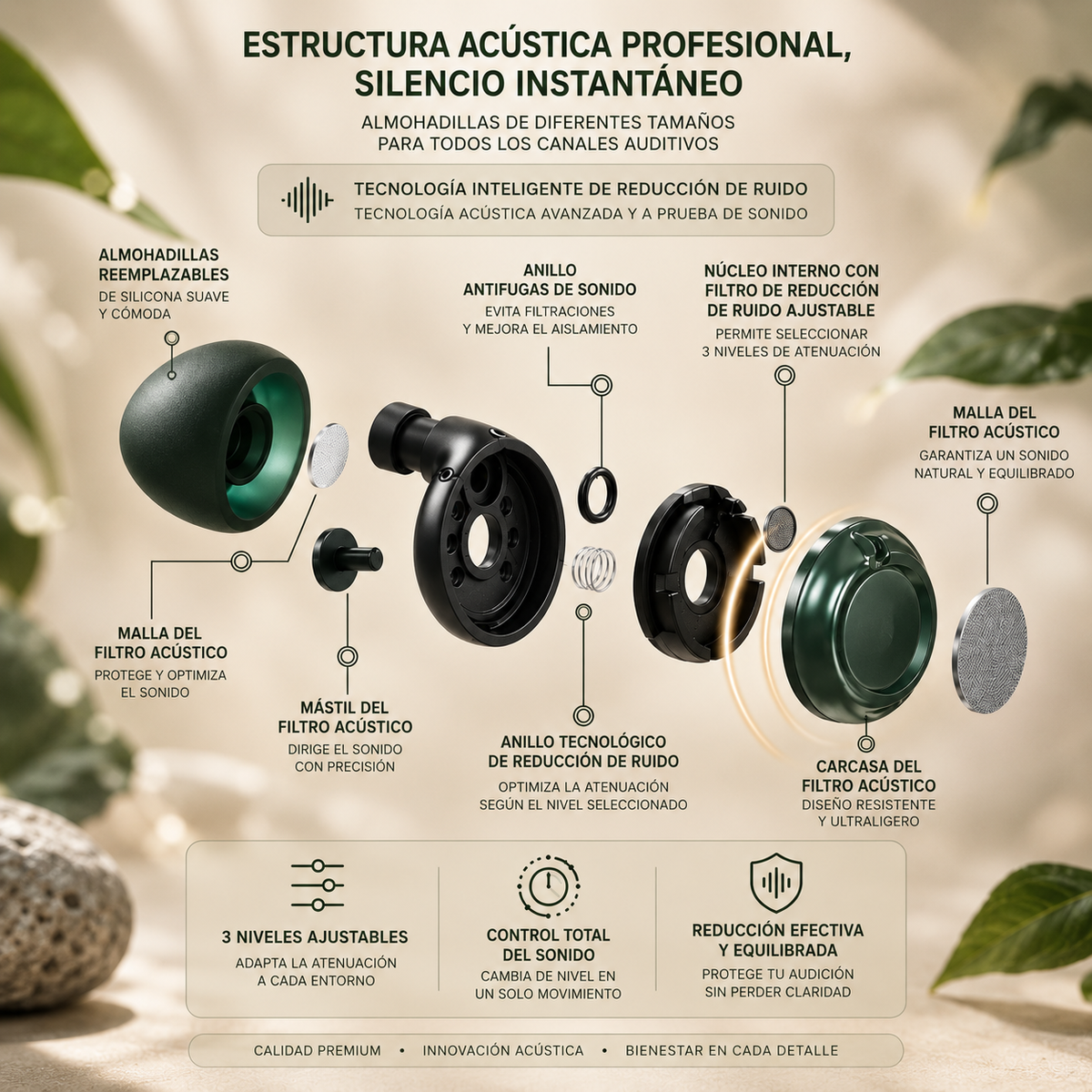 ZenFlow® Earplugs Flex – Reduce el Ruido, Mantén la Conexión